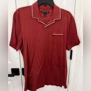 Michael Kors red polo shirt in size L